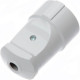 Розетка переносная без заземления, 10А, круглая, белая, PROCONNECT [11-8539]