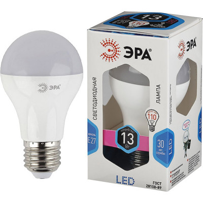 Лампа LED E27/A60 груша, 13W, 4000K, 1040Лм, ЭРА [LED smd A60-13W-840-E27]