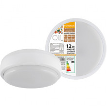 Светильник ЖКХ LED 12W круг, 4000K, 990Лм, IP65, d160*48, Народный ДПП 2901 [SQ0329-0810]