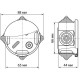 Коробка распаячная о/у d65*40мм, IP54, 4вх, TDM [SQ1401-0101][10] серый