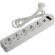 Сетевой фильтр  1.8м, 5 розеток+2xUSB 2.1A, 10А/2200Вт, 3x0.75, SmartBuy [SBSP-18U-W] белый