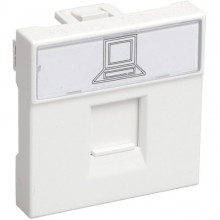 Розетка RJ-45 5e, 2 модуля, IEK ПРАЙМЕР РКИ-20-00-П [CKK-40D-RI2-K01]
