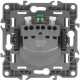 Розетка с/у 2P+E 16A, со шторками, с крышкой, ЭРА12 [12-2103-03][10] алюминий