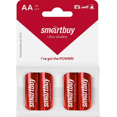 Батарейка SmartBuy AA LR6 Alkaline [CART4/48/576] [SBBA-2A04C]