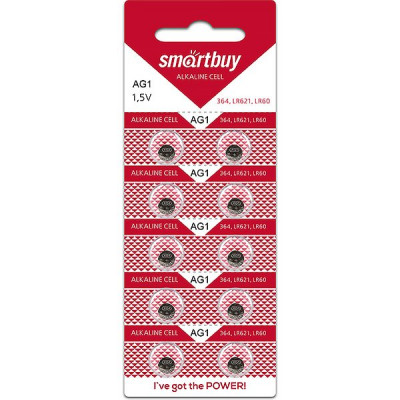Батарейка SmartBuy AG1/LR60/LR621/364 [BL10/200] [SBBB-AG1-10B]