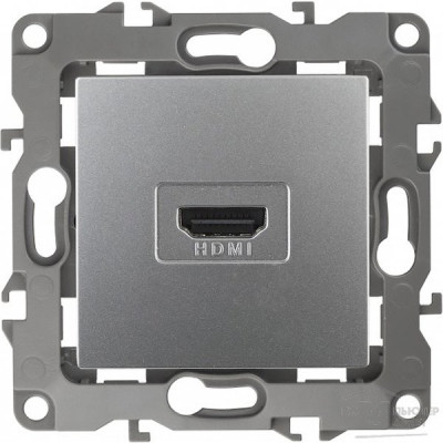 Розетка с/у HDMI, ЭРА12 [12-3114-03][10] алюминий