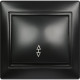 Переключатель с/у 1-кл 10А, SmartBuy Венера [SBE-01b-10-SW12-0-c] черный