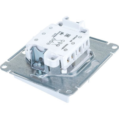 Переключатель с/у 2-кл 10A, IP20, Schneider Electric ATLASDESIGN [ATN000165] белый