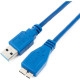 Кабель USB3.0 - microUSB, 0,3м, Gembird [CCP-mUSB3-AMBM-1]