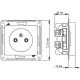 Розетка с/у 2P 16A, IP20, Schneider Electric Glossa [GSL000141] белый