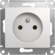Розетка с/у 2P 16A, IP20, Schneider Electric Glossa [GSL000141] белый