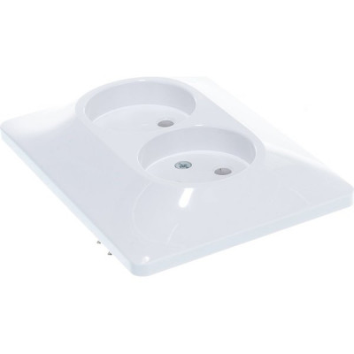 Розетка с/у 2x2P 16A, IP20, Schneider Electric Glossa [GSL000120] белый