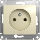 Розетка с/у 2P 16A, IP20, Schneider Electric Glossa [GSL000241] бежевый