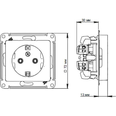 Розетка с/у 2P+E 16A, IP20, Schneider Electric Glossa [GSL000643] перламутр