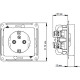 Розетка с/у 2P+E 16A, IP20, Schneider Electric Glossa [GSL000643] перламутр