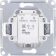 Выключатель с/у 1-кл 10А, IP20, с подсветкой, Schneider Electric Glossa [GSL000113] белый