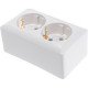 Розетка о/у 2x2P+E 16А, Schneider Electric Хит [RA16-238-B] белый