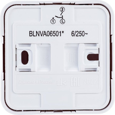 Выключатель о/у 2-кл  6А, изол.пл., Schneider Electric Blanca [BLNVA065012] молочный