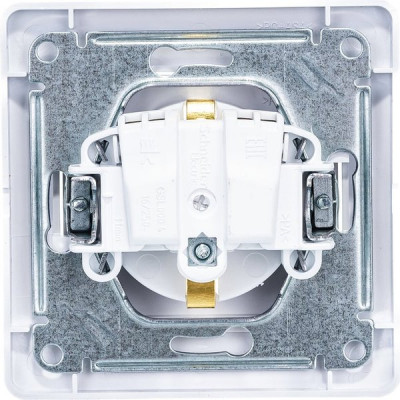 Розетка с/у 2P+E 16A, IP20, в сборе, Schneider Electric Glossa [GSL000142][15] белый