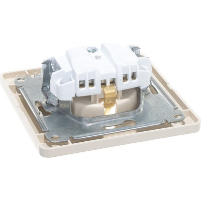 Розетка с/у 2P+E 16A, IP20, в сборе, Schneider Electric Glossa [GSL000242] бежевый