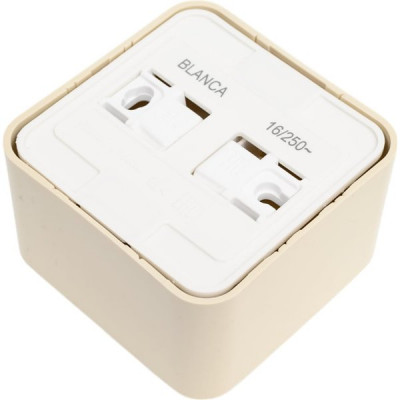 Розетка о/у 2P+E 16А, со шторками, изол.пл., Schneider Electric Blanca [BLNRA011117] бежевый