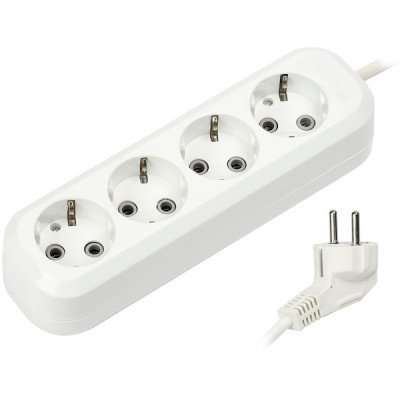 Удлинитель  2м 4 розетки с/з, 16А/3500Вт, ПВС 3х1, SmartBuy [SBE-16-4-02-Z]