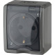 Розетка о/у 2P+E 16A IP54, со шторками, ЭРА Эксперт [11-2402-03][16] серый