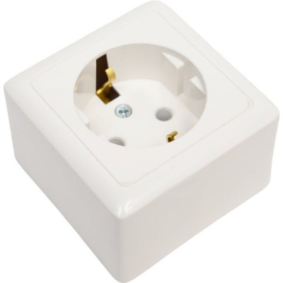 Розетка о/у 2P+E 16А, Schneider Electric Хит [RA16-133-B] белый