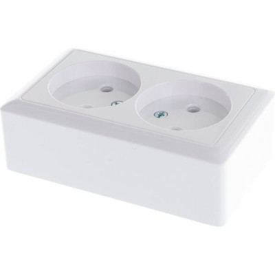 Розетка о/у 2x2P 16А, Schneider Electric Хит [RA16-237-B] белый