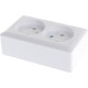 Розетка о/у 2x2P 16А, Schneider Electric Хит [RA16-237-B] белый