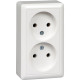 Розетка о/у 2x2P 16А, Schneider Electric Хит [RA16-237-B] белый