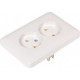 Розетка с/у 2x2P 16A, Schneider Electric Хит [RS16-235-B] белый