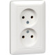 Розетка с/у 2x2P 16A, Schneider Electric Хит [RS16-235-B] белый