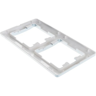 Рамка 2п, IP20, горизонтальная, Schneider Electric Glossa [GSL000302] алюминий