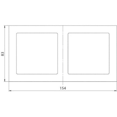Рамка 2п, IP20, горизонтальная, Schneider Electric Glossa [GSL000302] алюминий