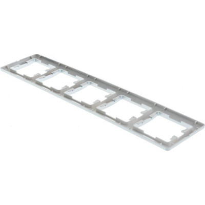 Рамка 5п, IP20, горизонтальная, Schneider Electric Glossa [GSL000305] алюминий
