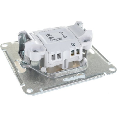 Выключатель с/у 1-кл 10А, IP20, Schneider Electric Glossa [GSL000311] алюминий