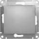 Выключатель с/у 1-кл 10А, IP20, Schneider Electric Glossa [GSL000311] алюминий