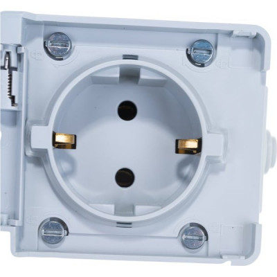 Розетка о/у 2P+E 16A IP65, ЭРА Эксперт [11-2601-03][10] серый