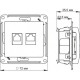 Розетка с/у компьютерная 2xRJ45, IP20, Schneider Electric Glossa [GSL000185KK] белый