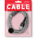 Кабель USB - microUSB, 1.0м, SmartBuy [iK-10n-2 white] карбон, экстрапрочный, белый