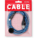 Кабель USB - Lightning, 2.0м, SmartBuy [iK-520n-2 blue] карбон, экстрапроч, синий