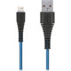 Кабель USB - Lightning, 2.0м, SmartBuy [iK-520n-2 blue] карбон, экстрапроч, синий