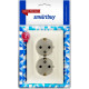 Розетка с/у 2x2P+E 16A, IP20, SmartBuy Венера [SBE-01i-16-S2-Z-c] слоновая кость керамика