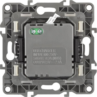 Розетка с/у 2xUSB 5В 2100мА, ЭРА12 [12-4110-01][6] белый