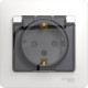 Розетка с/у 2P+E 16А, IP44, с крышкой/шторками, Schneider Electric Glossa [GSL000148] белый