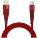 Кабель USB - microUSB, 1.0м, Jet.A [JA-DC27 1m Red] красный, в оплетке, QC3.0