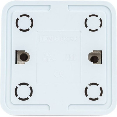 Розетка о/у 2P 10А, IP20, TDM Ладога [SQ1801-0110] белая керамика
