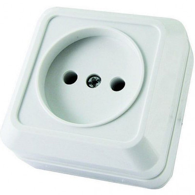 Розетка о/у 2P 10А, IP20, TDM Ладога [SQ1801-0110] белая керамика