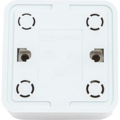 Розетка о/у 2P+E 16А, IP20, TDM Ладога [SQ1801-0111] белая керамика
